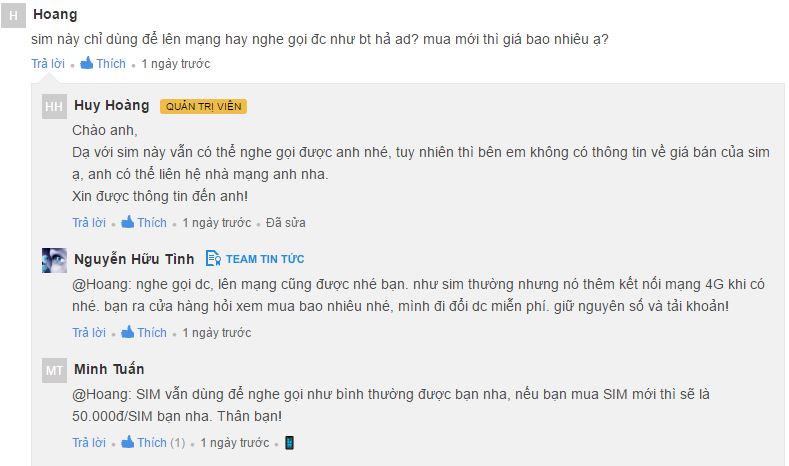 Người dùng nói gì về việc đổi SIM 4G miễn phí? Người dùng nói gì về việc đổi SIM 4G miễn phí?