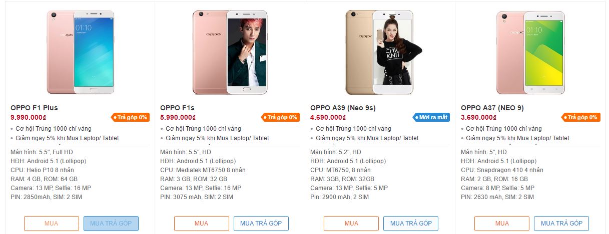 Mua smartphone OPPO nhận nhiều phần quà hấp dẫn Mua smartphone OPPO nhận nhiều phần quà hấp dẫn