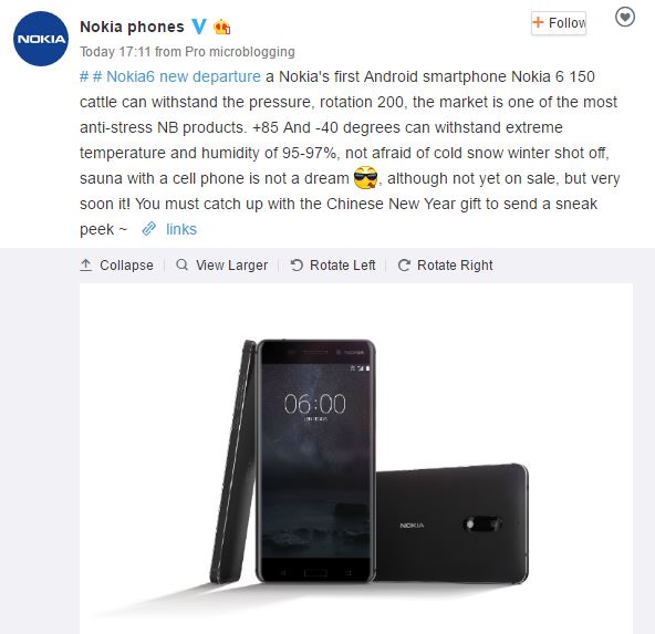 Nokia xác nhận Nokia 6 đạt chuẩn độ bền quân đội Nokia xác nhận Nokia 6 đạt chuẩn độ bền quân đội
