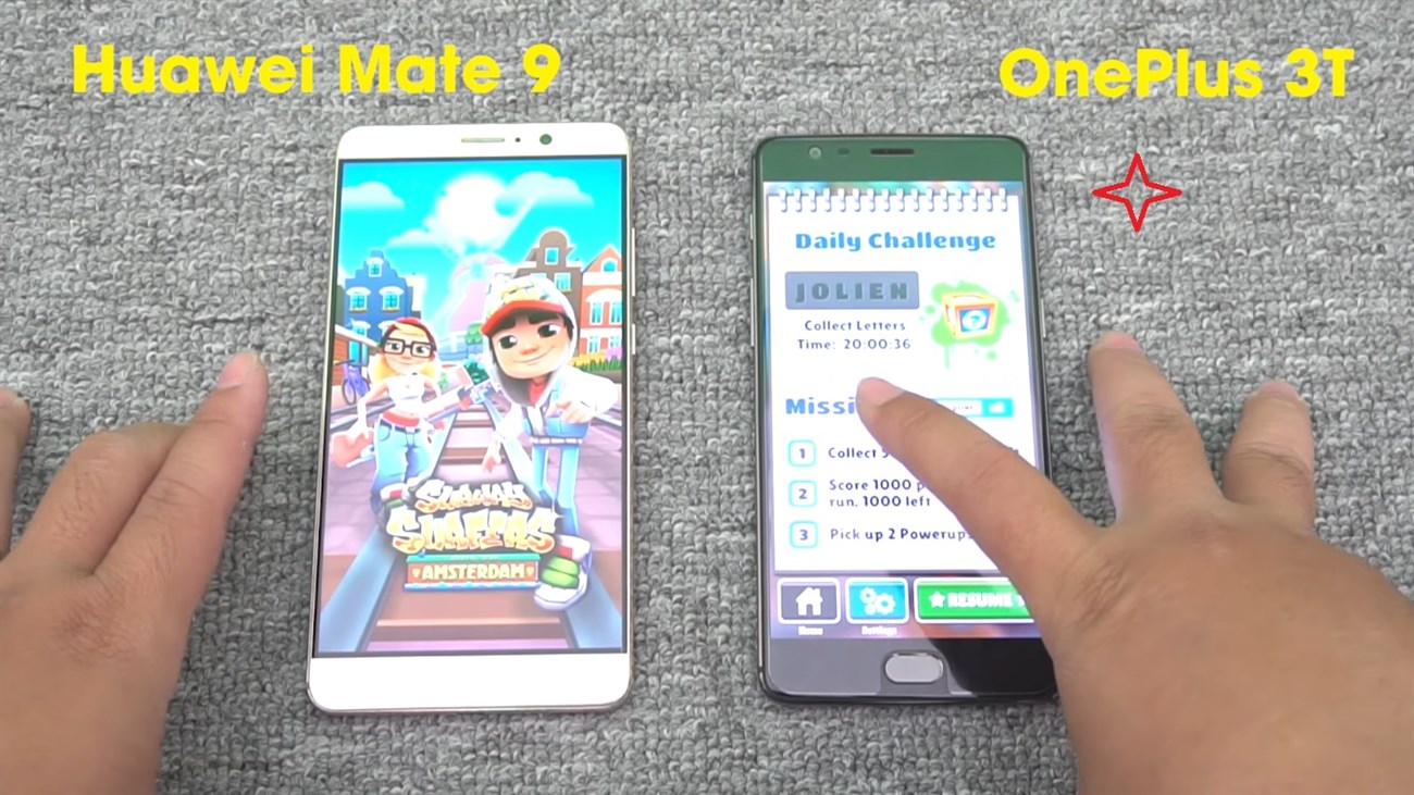 [Speedtest] OnePlus 3T đọ tốc độ với Huawei Mate 9, liệu RAM 4GB có thắng RAM 6GB?