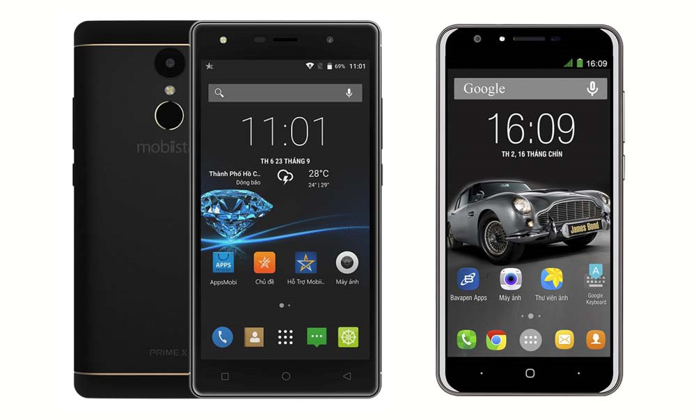Mobiistar Prime X1 (trái) và Bavapen James Bond Mobiistar Prime X1 (trái) và Bavapen James Bond