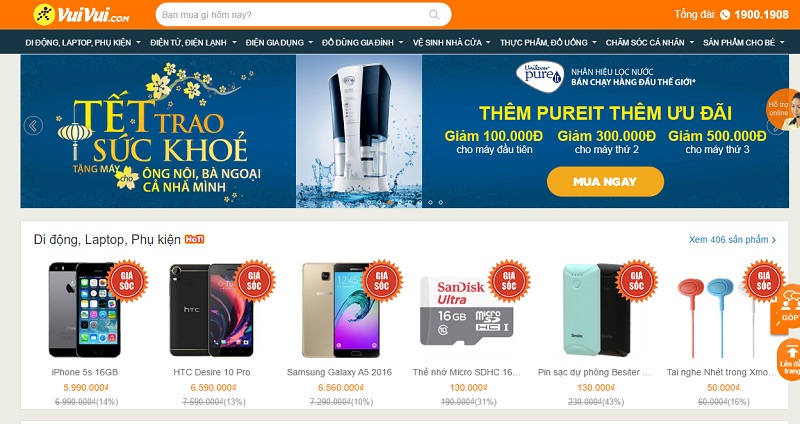 Một phần giao diện trang Vuivui.com - Ảnh chụp màn hình Một phần giao diện trang Vuivui.com - Ảnh chụp màn hình