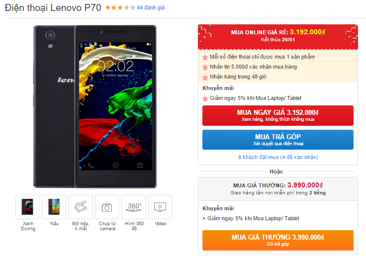 Smartphone Lenovo pin khủng 4.000 mAh, mặt lưng giả da, camera 13MP vừa giảm giá sốc Smartphone Lenovo pin khủng 4.000 mAh, mặt lưng giả da, camera 13MP vừa giảm giá sốc