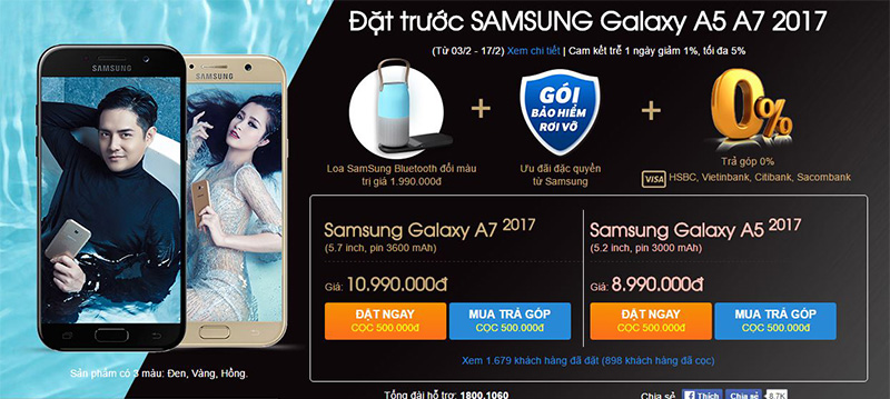 Đặt trước Samsung Galaxy A Galaxy A 2017