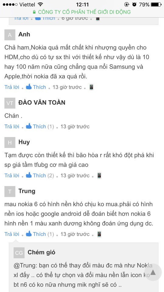 Nokia 6 về Việt Nam, các tín đồ công nghệ nói gì? Nokia 6 về Việt Nam, các tín đồ công nghệ nói gì?