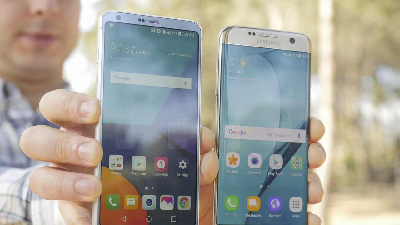 so sánh LG G6 và Galaxy S7 Edge