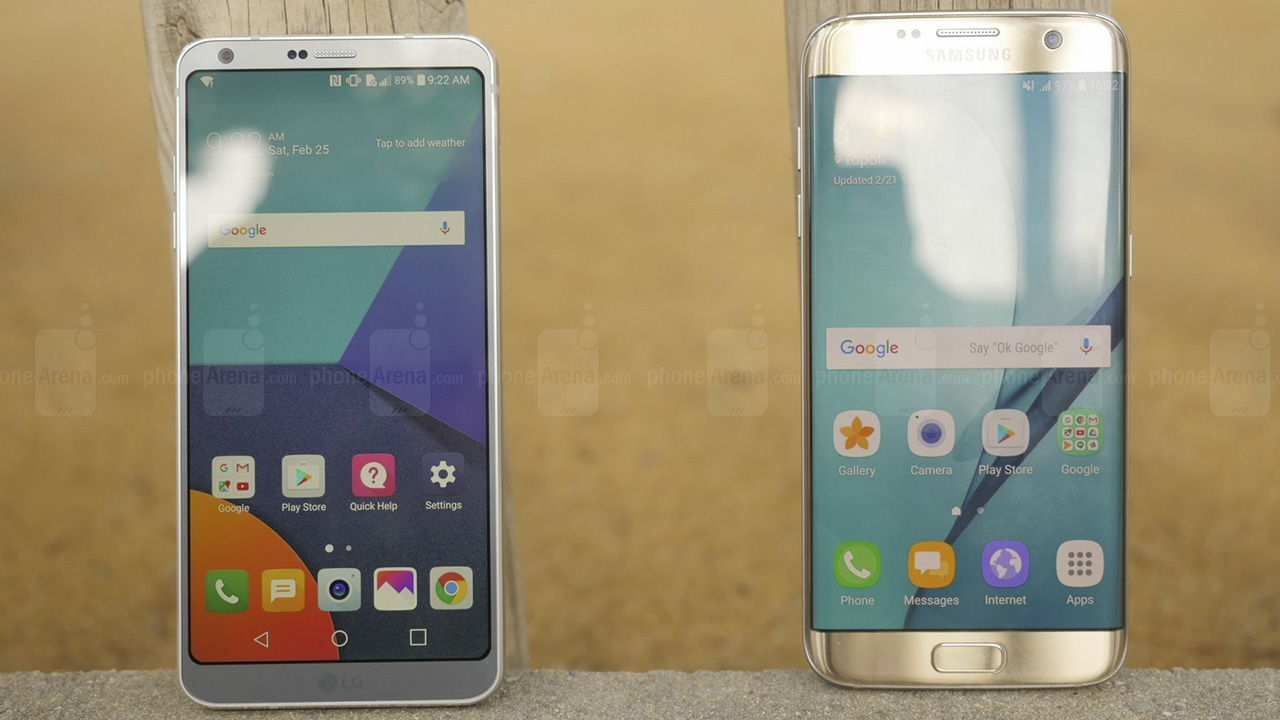 so sánh LG G6 và Galaxy S7 Edge