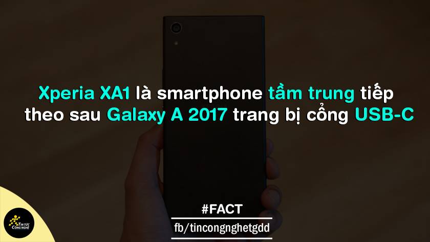 Xperia XA1 là thế hệ smartphone tầm trung thứ 2 được trang bị cổng USB-C