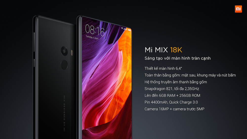 Xiaomi chính thức ra mắt Mi Mix tại VN với giá gần 17 triệu Xiaomi chính thức ra mắt Mi Mix tại VN với giá gần 17 triệu