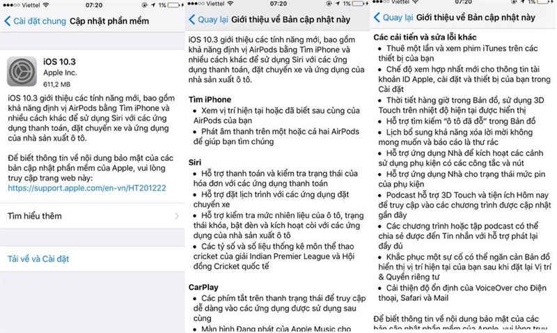 iOS 10.3 chính thức phát hành cho iPhone, iPad iOS 10.3 chính thức phát hành cho iPhone, iPad