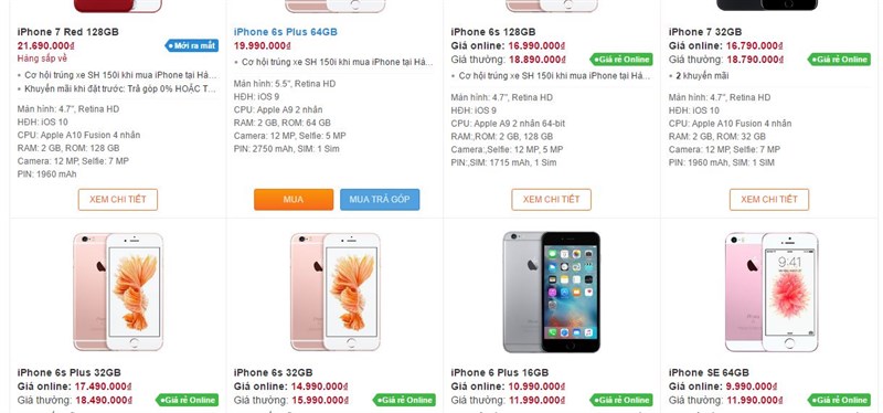 Loạt iPhone chính hãng đang giảm giá ầm ầm khi S8 vừa ra mắt Loạt iPhone chính hãng đang giảm giá ầm ầm khi S8 vừa ra mắt