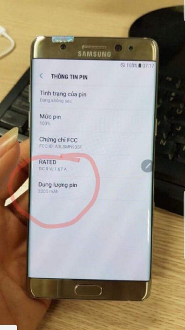 Galaxy Note 7 tân trang b Galaxy Note 7 tân trang b