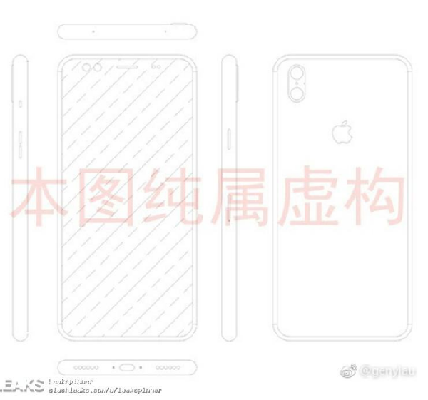 Bản vẽ của iPhone 8 xuất hiện với camera kép, viền cạnh siêu mỏng Bản vẽ của iPhone 8 xuất hiện với camera kép, viền cạnh siêu mỏng