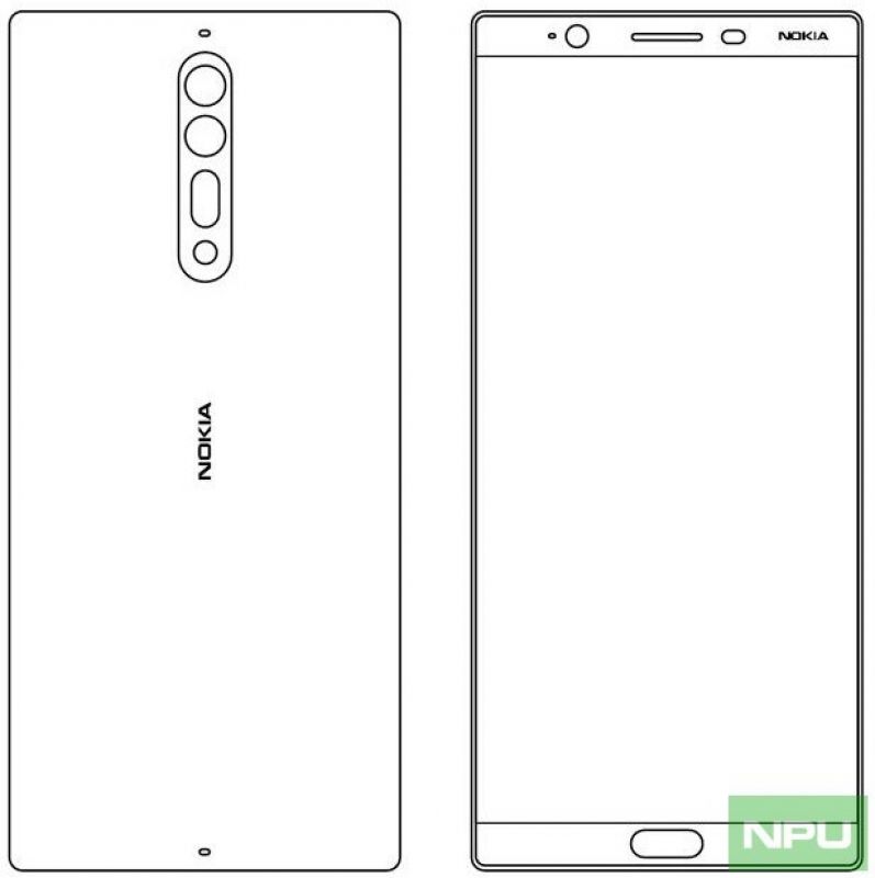 Nokia 8 Nokia 8 và Nokia 9 lộ bản phác thảo với viền màn hình siêu mỏng