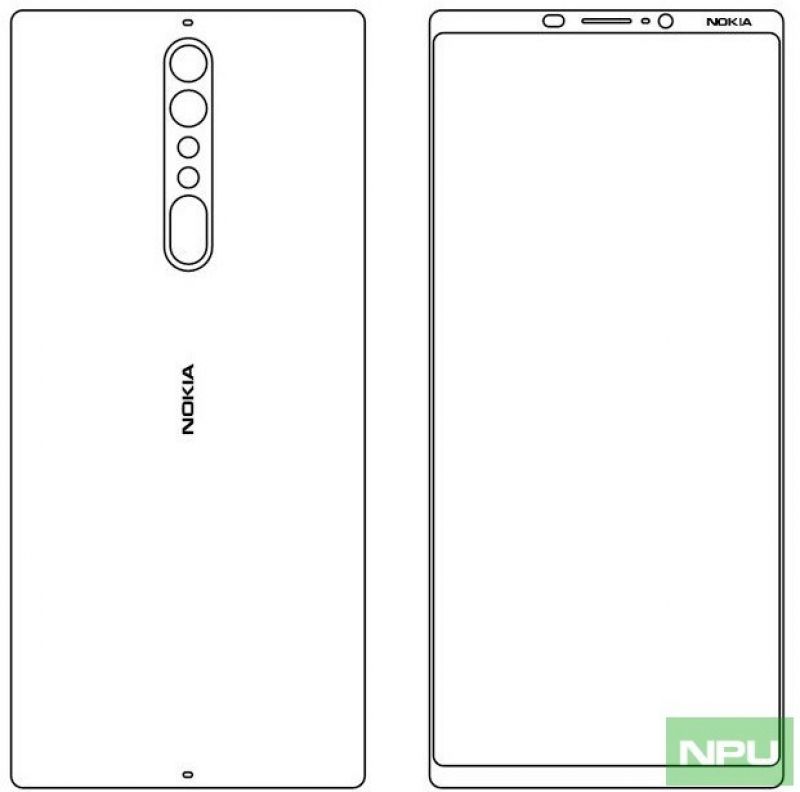 Nokia 9 Nokia 8 và Nokia 9 lộ bản phác thảo với viền màn hình siêu mỏng