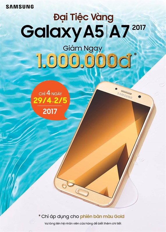 Galaxy A 2017 sắp được giảm giá hấp dẫn dịp lễ 30.4 Galaxy A 2017 sắp được giảm giá hấp dẫn dịp lễ 30.4