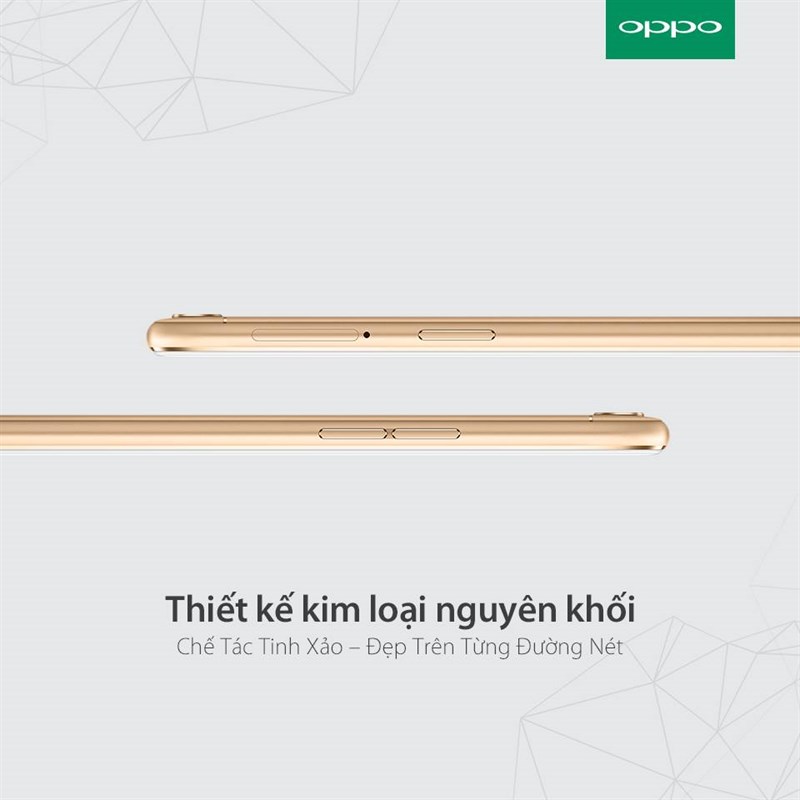 OPPO F3 có thiết kế kim loại nguyên khối mỏng nhẹ và thời trang