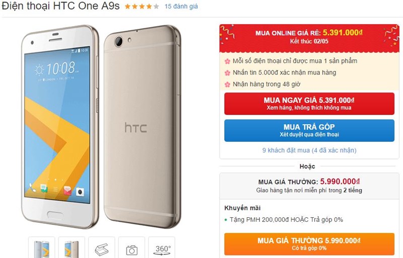 Loạt smartphone HTC cấu hình cao đang được giảm giá mạnh mẽ