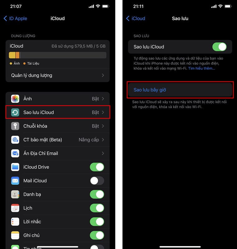 Cách khắc phục lỗi sao lưu iCloud Cách khắc phục lỗi sao lưu iCloud