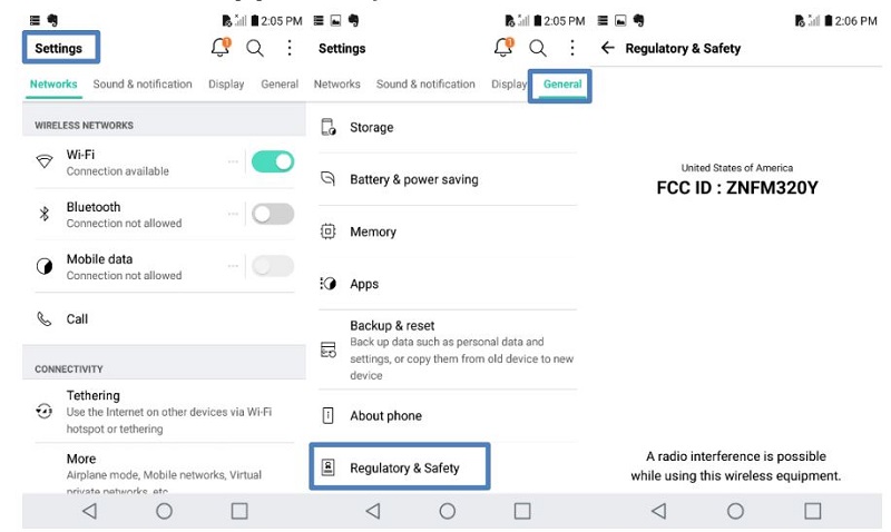 Chứng nhận FCC của LG-M320Y