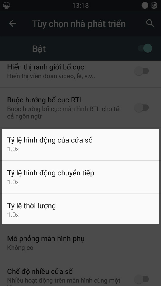 chế độ nhà phát triển 4