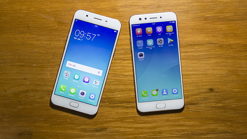 So sánh Oppo F3 và F1s 2017