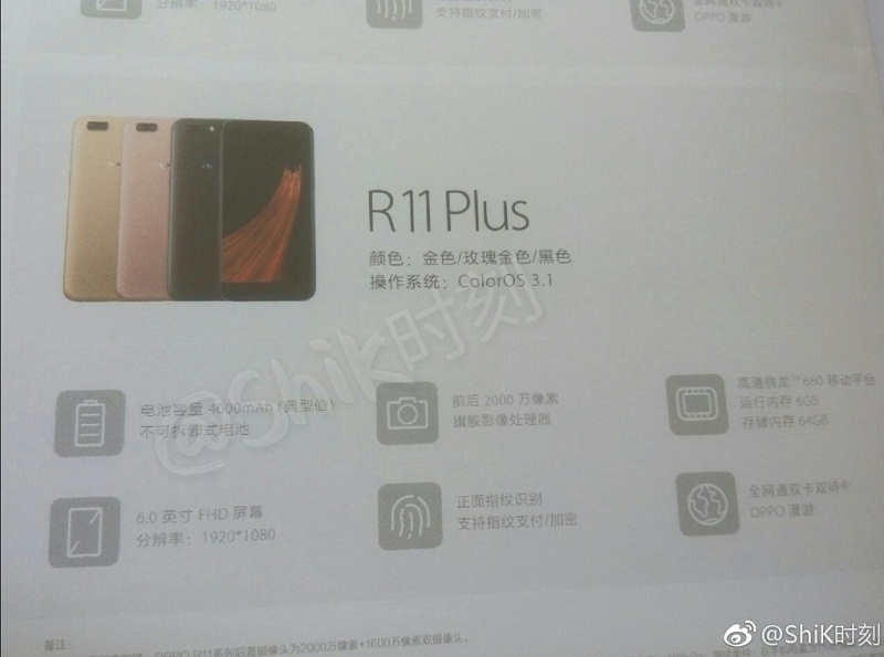Cấu hình OPPO R11 Plus Cấu hình OPPO R11 Plus
