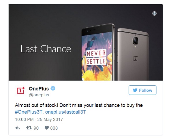 OnePlus 3T có thể sẽ ngưng sản xuất OnePlus 3T có thể sẽ ngưng sản xuất