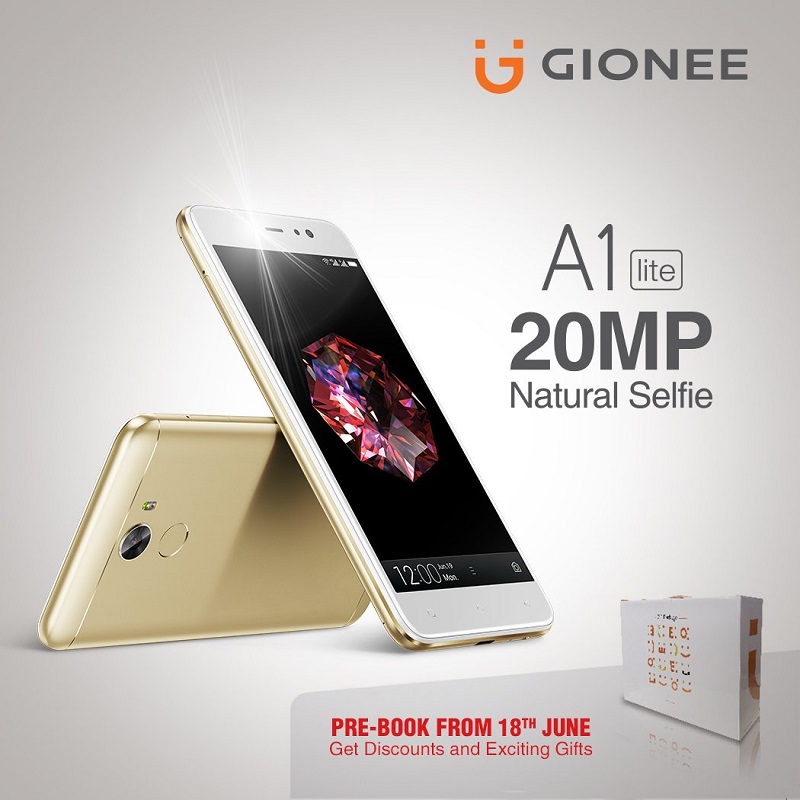 Gionee A1 Lite trình làng với máy ảnh selfie 20MP, pin 4000 mAh