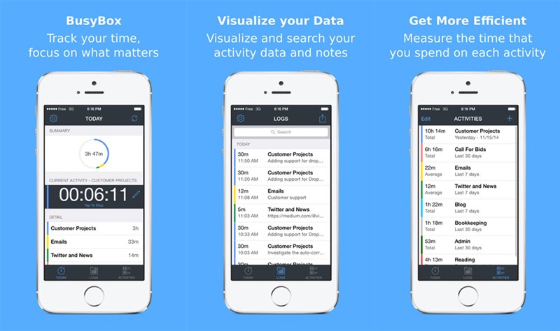 Ứng dụng BusyBox – Track your time, focus on what matters