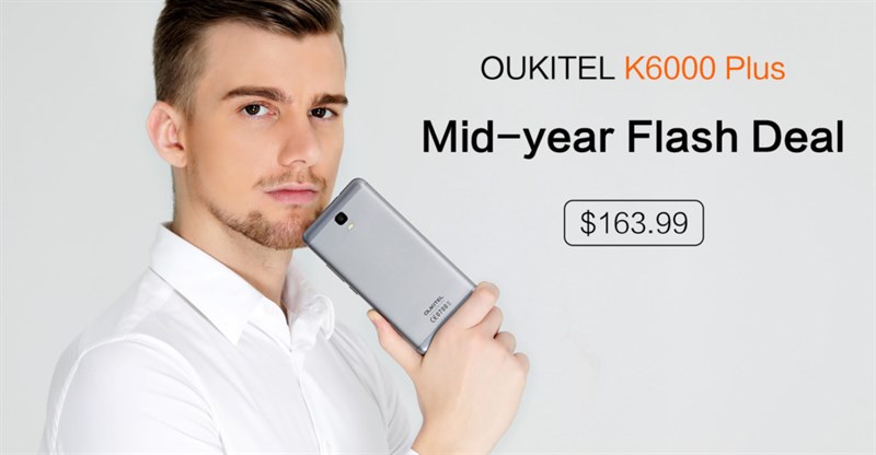 OUKITEL K6000 Plus: Pin 6.080 mAh, RAM 4 GB giá chưa tới 4 triệu