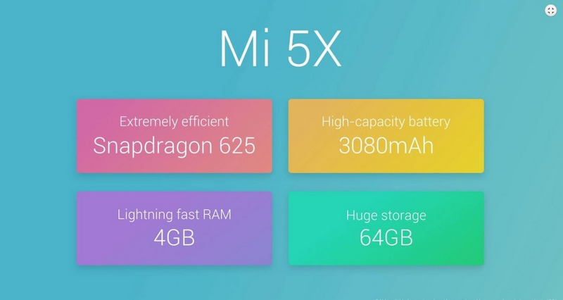 Xiaomi Mi 5x Xiaomi Mi 5x