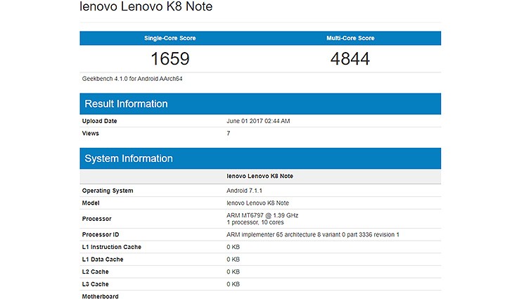 Lenovo K7 Note