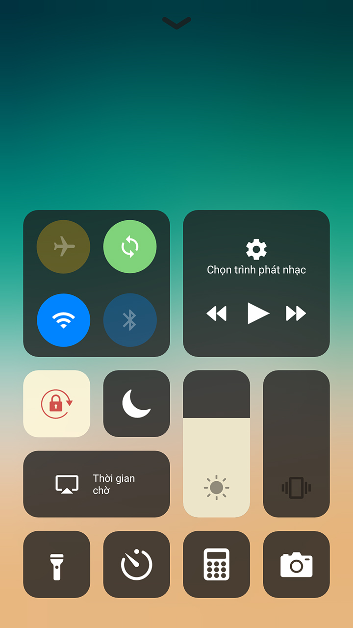 Cài tahnh Control center trên iOS 11 lên các máy Android Cài tahnh Control center trên iOS 11 lên các máy Android