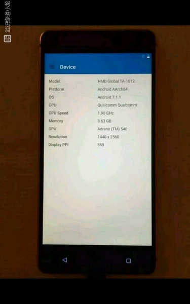 Hình ảnh thực tế cho thấy cấu hình của Nokia 8