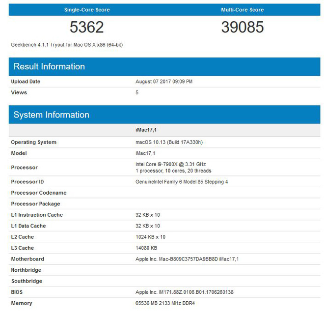 iMac Pro i9-7900X iMac Pro i9-7900X