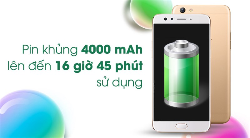 OPPO F3 Plus có pin 4.000 mAh OPPO F3 Plus có pin 4.000 mAh