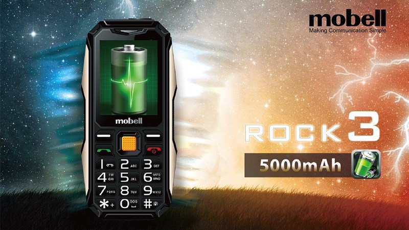 Mobell Rock 3 - Điện thoại siêu bền, pin khủng 5.000 mAh sắp bán ra tại Việt Nam