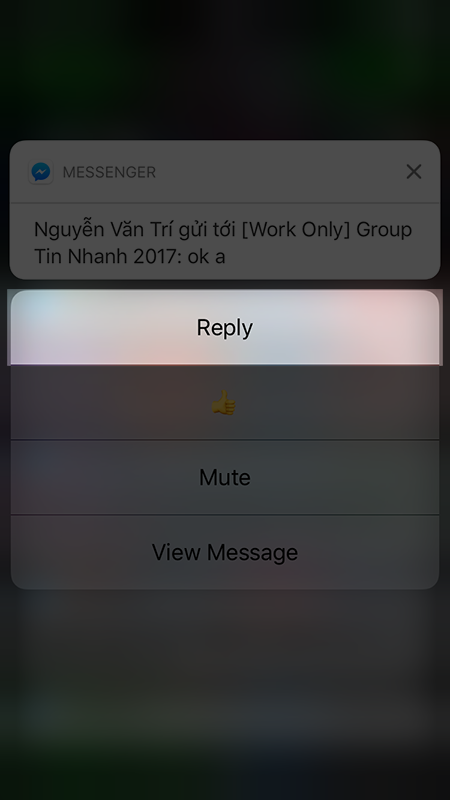 Trả lời nhanh tin nhắn trên thanh thông báo.