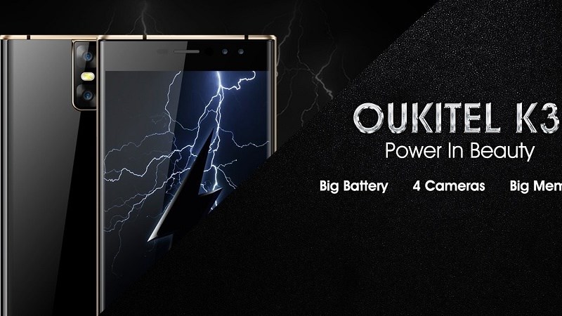 OUKITEL K3 pin 6000 mAh, 4 camera, RAM 4GB, ROM 64GB, giá 3,1 triệu