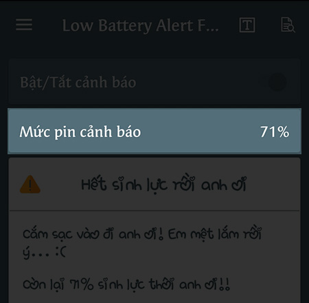 Mẹo tùy chỉnh thông báo pin yếu theo ý muốn cực hay dành cho Android