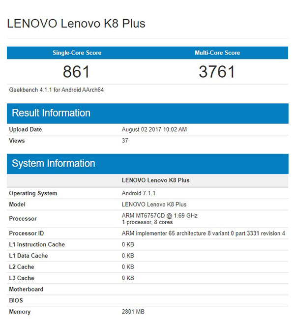 Lenovo K8 Plus