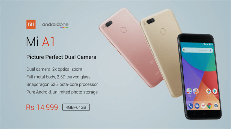 Xiaomi Mi A1 có giá 14 999 RS (khoảng 5,3 triệu đồng) Xiaomi Mi A1 có giá 14 999 RS (khoảng 5,3 triệu đồng)