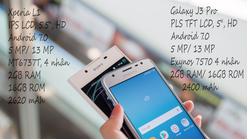 Xperia L1 vs Galaxy J3 Pro Xperia L1 vs Galaxy J3 Pro