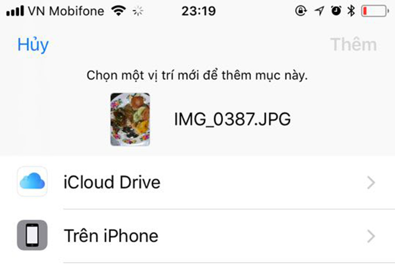 Ảnh chụp màn hình iOS 11 trên iPhone 7