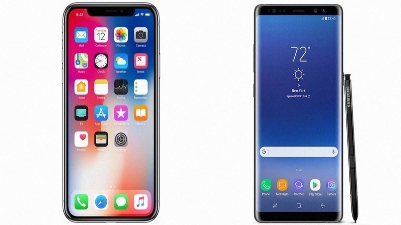 iPhone X and Galaxy Note