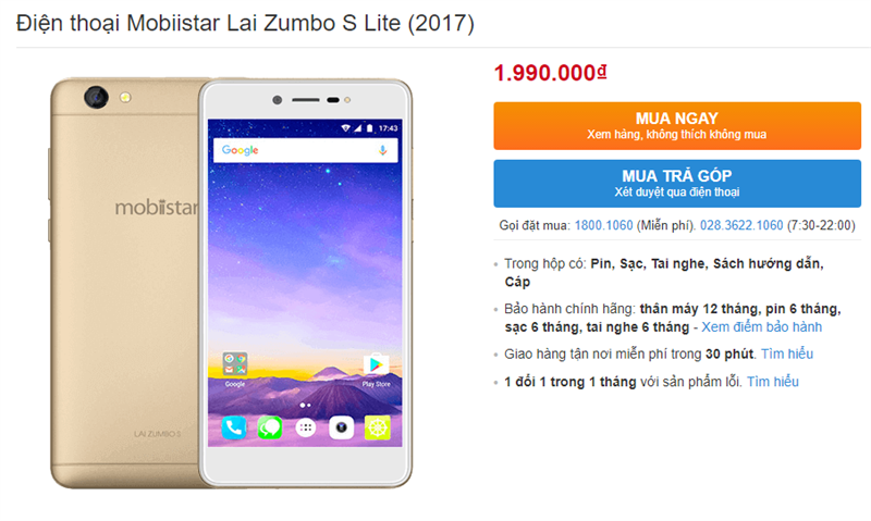 Mobiistar Lai Zumbo S Lite (2017)