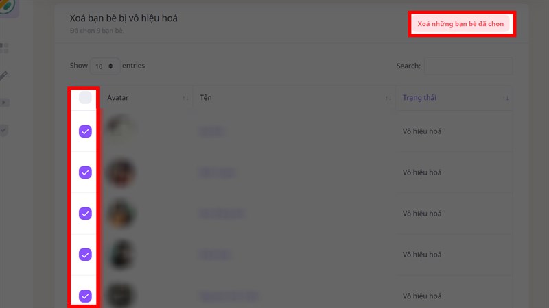 Lọc bạn bè Lọc bạn bè