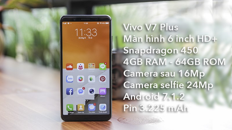 Trên tay Vivo V7+