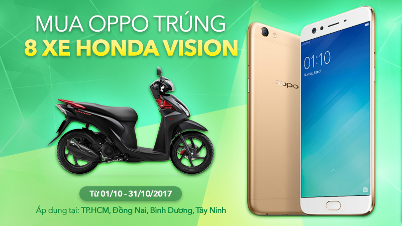 Mua điện thoại OPPO trúng 8 xe Honda Vision